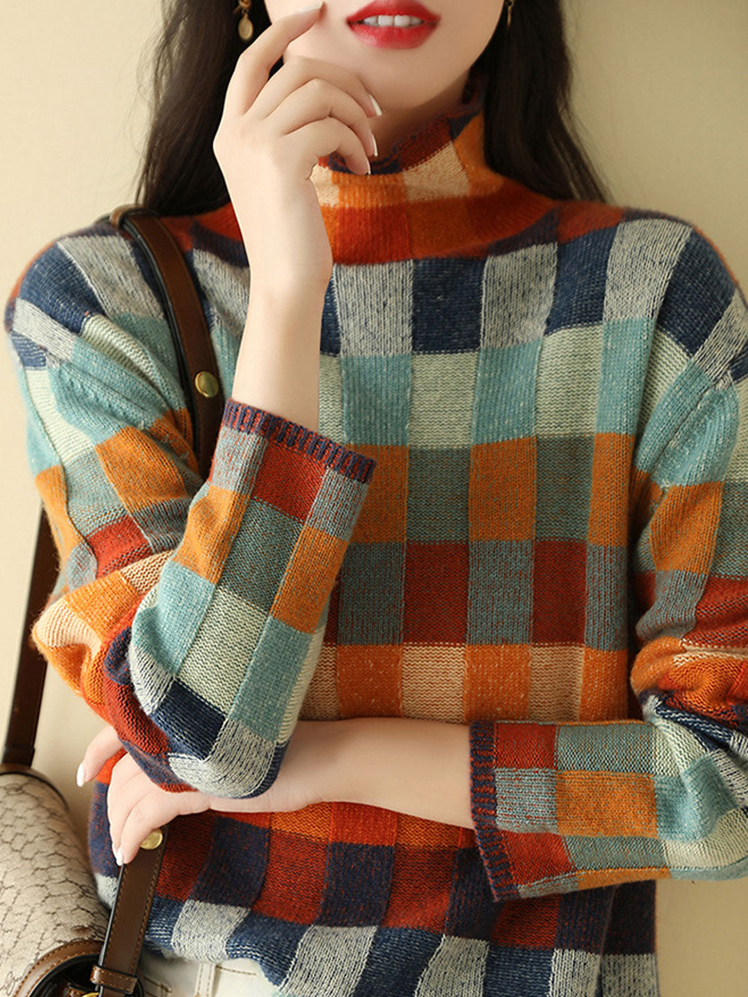 Isla | Relaxed Fit Plaid Sweater