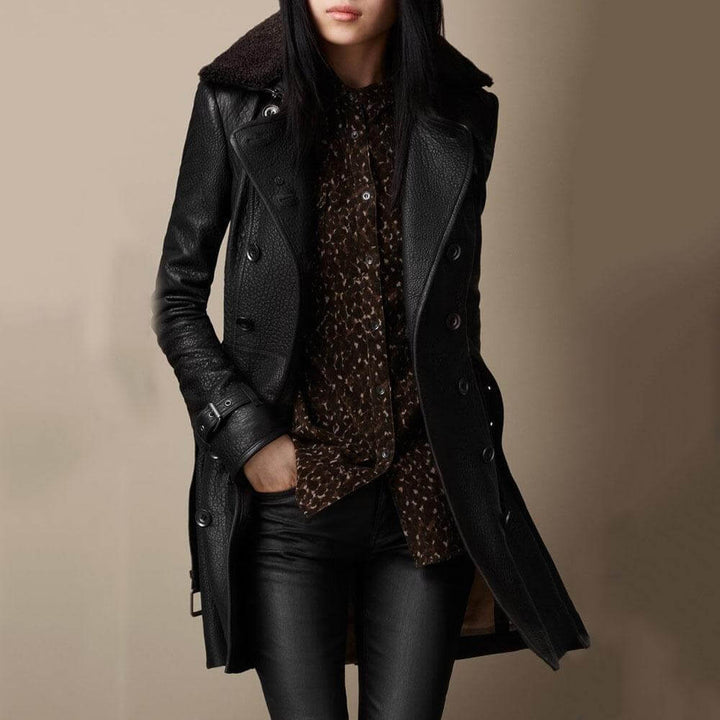 Giselle | Elegant Leather Coat